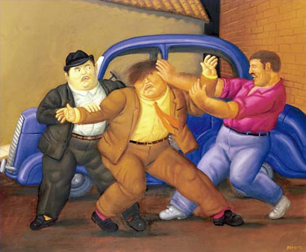 Secuestro Express Fernando Botero Ölgemälde